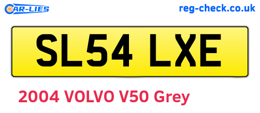 SL54LXE are the vehicle registration plates.