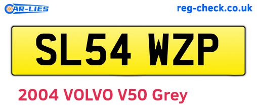 SL54WZP are the vehicle registration plates.