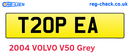 T20PEA are the vehicle registration plates.
