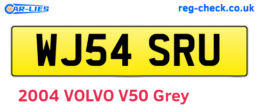 WJ54SRU are the vehicle registration plates.