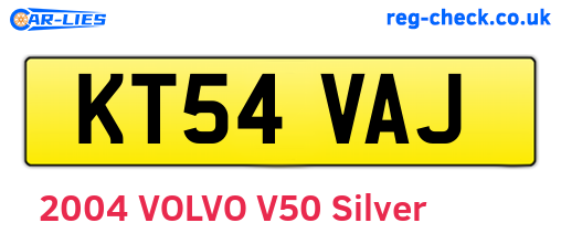KT54VAJ are the vehicle registration plates.