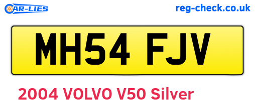 MH54FJV are the vehicle registration plates.