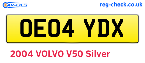 OE04YDX are the vehicle registration plates.