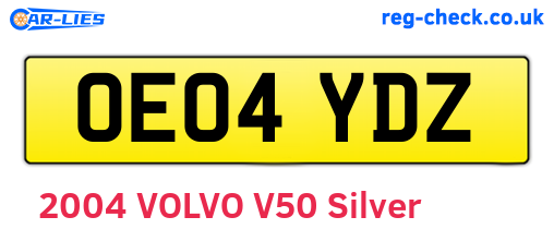 OE04YDZ are the vehicle registration plates.