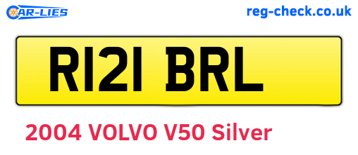 R121BRL are the vehicle registration plates.