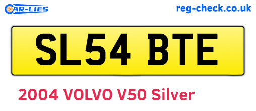 SL54BTE are the vehicle registration plates.