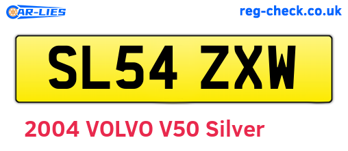 SL54ZXW are the vehicle registration plates.