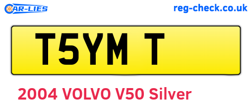 T5YMT are the vehicle registration plates.