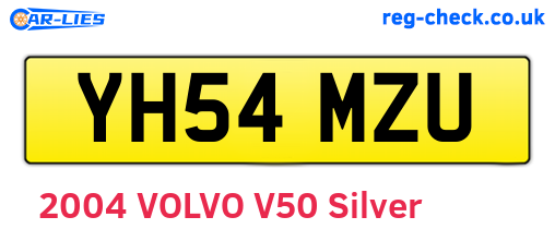 YH54MZU are the vehicle registration plates.