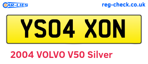 YS04XON are the vehicle registration plates.