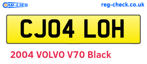 CJ04LOH are the vehicle registration plates.
