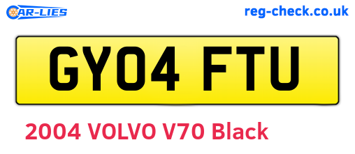 GY04FTU are the vehicle registration plates.