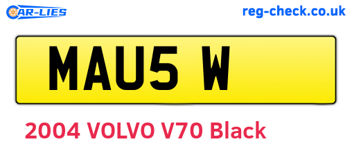 MAU5W are the vehicle registration plates.