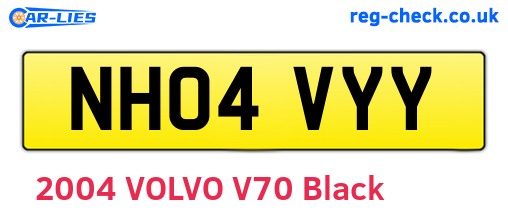 NH04VYY are the vehicle registration plates.