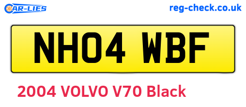 NH04WBF are the vehicle registration plates.