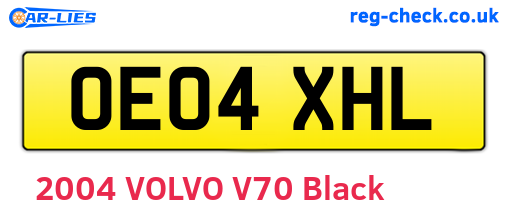 OE04XHL are the vehicle registration plates.