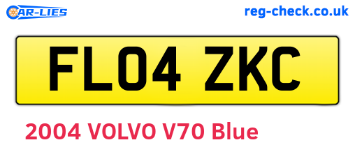 FL04ZKC are the vehicle registration plates.
