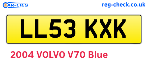 LL53KXK are the vehicle registration plates.