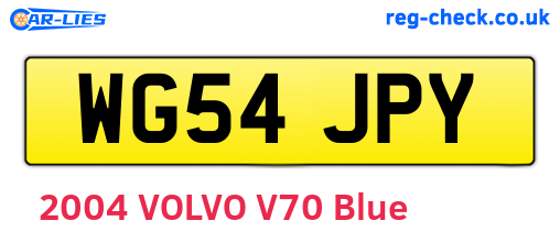 WG54JPY are the vehicle registration plates.