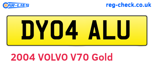 DY04ALU are the vehicle registration plates.