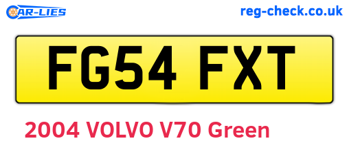 FG54FXT are the vehicle registration plates.