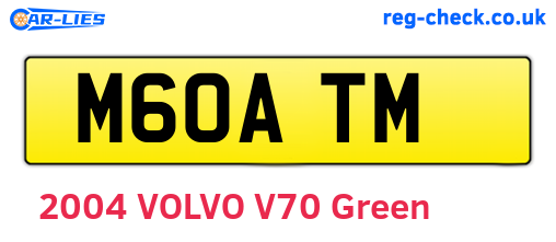 M60ATM are the vehicle registration plates.
