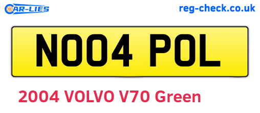 NO04POL are the vehicle registration plates.