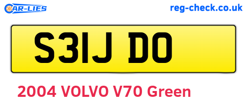 S31JDO are the vehicle registration plates.
