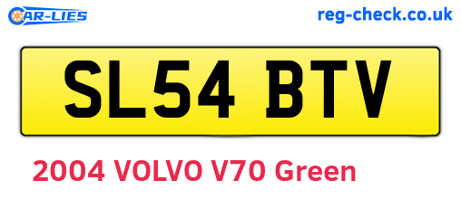 SL54BTV are the vehicle registration plates.