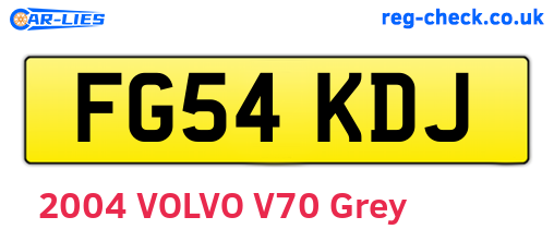 FG54KDJ are the vehicle registration plates.