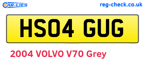 HS04GUG are the vehicle registration plates.