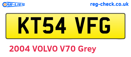 KT54VFG are the vehicle registration plates.