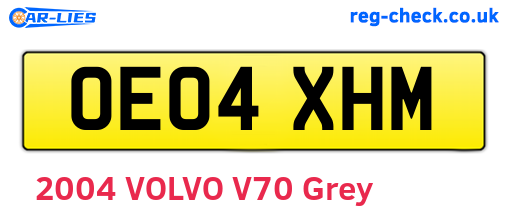 OE04XHM are the vehicle registration plates.