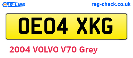 OE04XKG are the vehicle registration plates.