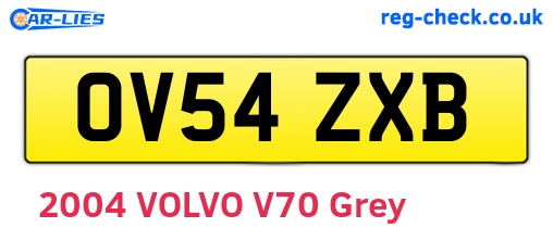 OV54ZXB are the vehicle registration plates.