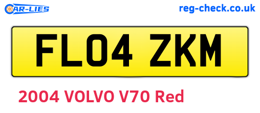 FL04ZKM are the vehicle registration plates.