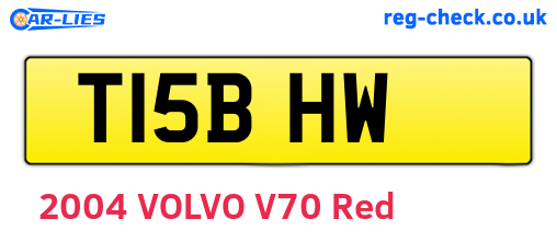 T15BHW are the vehicle registration plates.