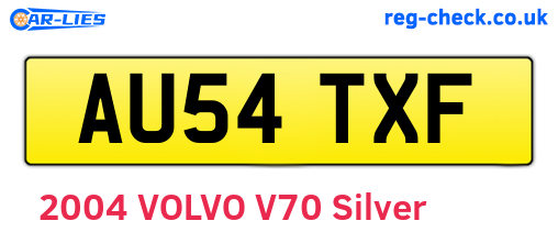 AU54TXF are the vehicle registration plates.