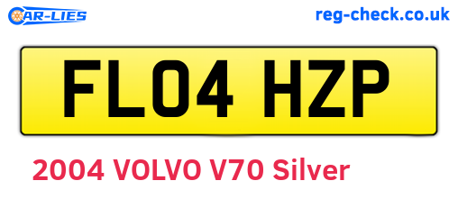 FL04HZP are the vehicle registration plates.