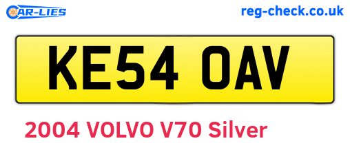 KE54OAV are the vehicle registration plates.