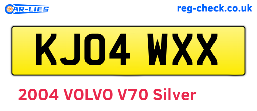 KJ04WXX are the vehicle registration plates.