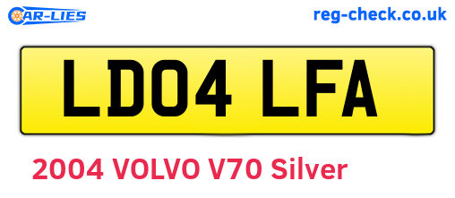 LD04LFA are the vehicle registration plates.