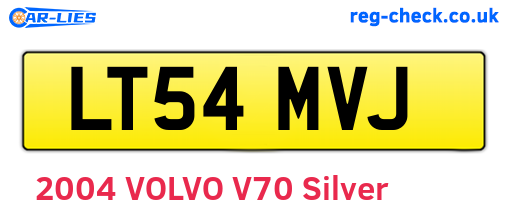 LT54MVJ are the vehicle registration plates.