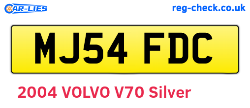 MJ54FDC are the vehicle registration plates.