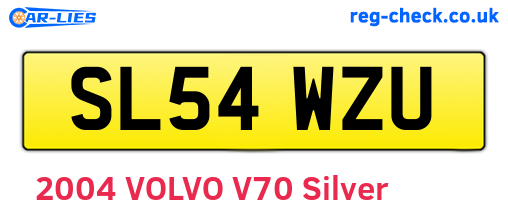 SL54WZU are the vehicle registration plates.
