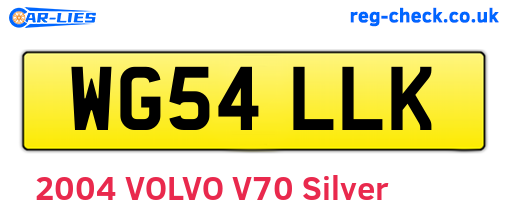 WG54LLK are the vehicle registration plates.