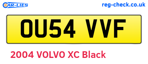 OU54VVF are the vehicle registration plates.