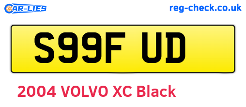S99FUD are the vehicle registration plates.