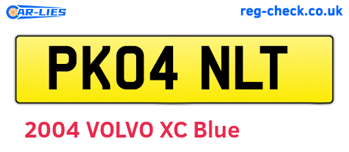 PK04NLT are the vehicle registration plates.