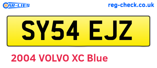 SY54EJZ are the vehicle registration plates.